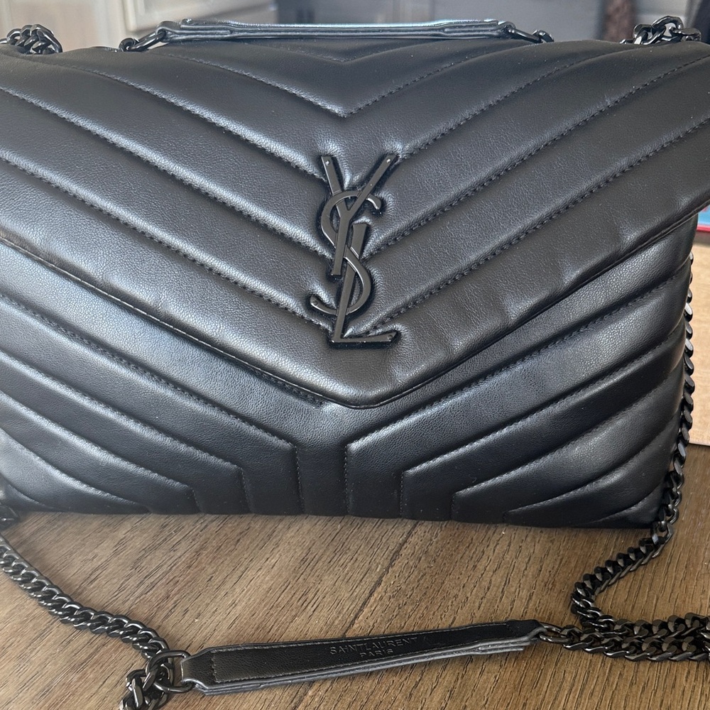 Black Quilted Leather Shoulder Bag